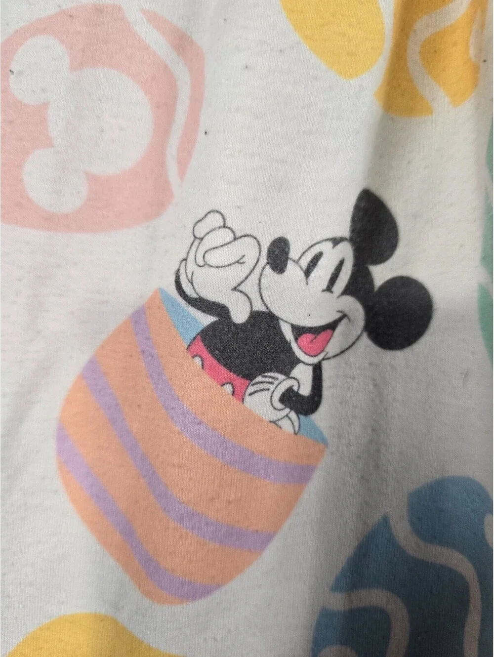 Disney Toddler Girl Sz 4T Knee Length Pastel Easter Egg Dress Mickey and Friends